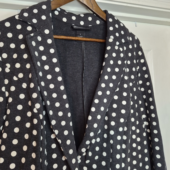 Lane Bryant Polka Dot Blazer Jacket - Black/gray & White Size 18 - Picture 4 of 10
